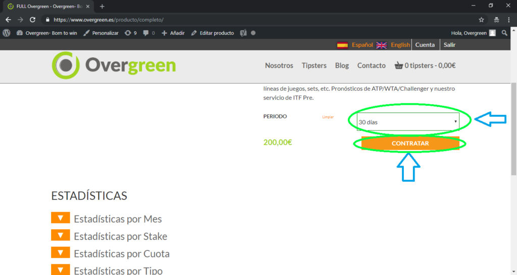 Tipster con overgreen